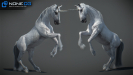 3d unicorn rigged and animated
