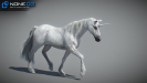 3d unicorn rigged and animated