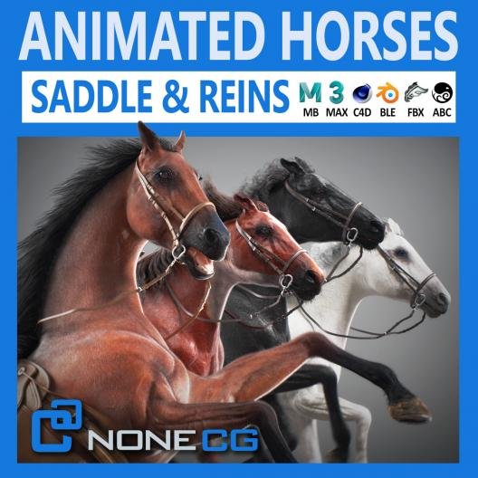 3d horses animated